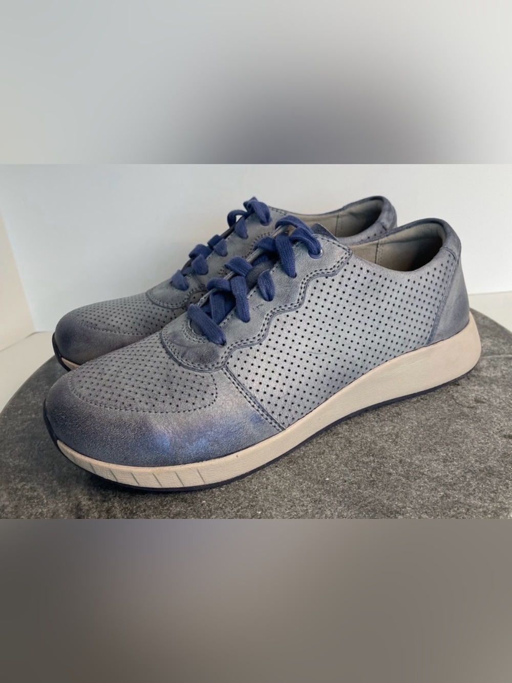 Dansko Christina Blue Denim Leather Sneakers 30